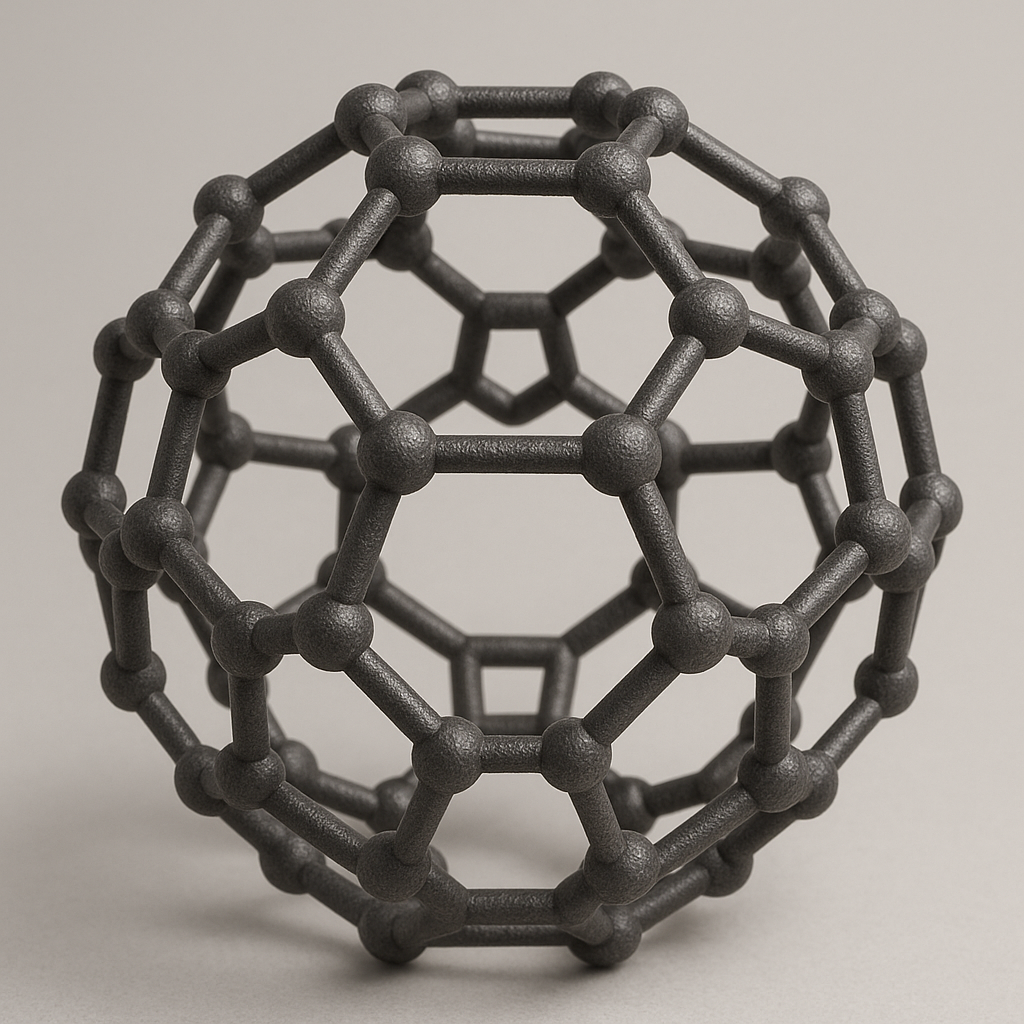 3D model of C60 fullerene molecule